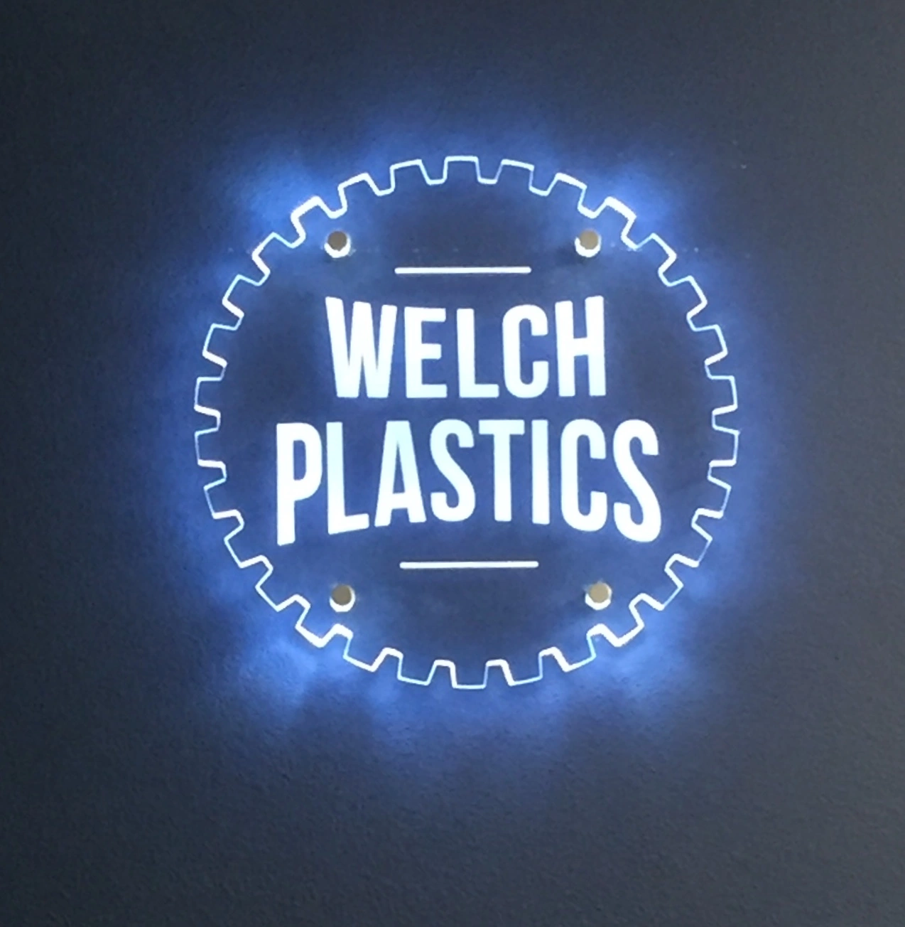 Laser Engraving Welch Plastics etched sign Laser Engraving Welch Plastics etched sign